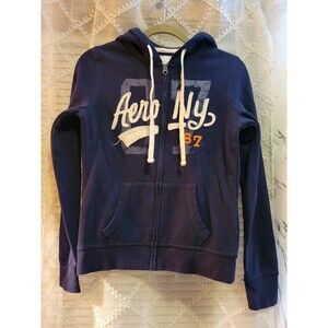 Y2K Women M Full Zip Hoodie Jacket Coat Sporty Layer Preppy Skater Mean Girl